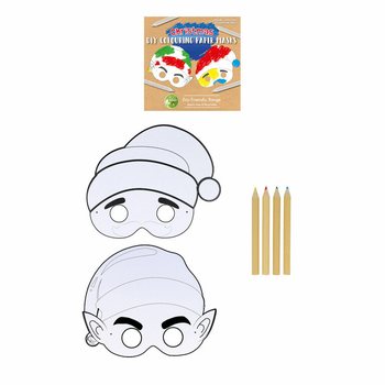 KESKKONNASÕBRALIK Värvi oma jõulumask 4 pliiatsiga (12 tk)