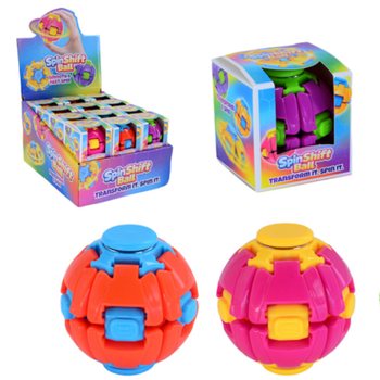 SPIN & POP FIDGET SPINNER PALL - SPIN SHIFT BALL - DISPLAY-KARBIS (24 TK)