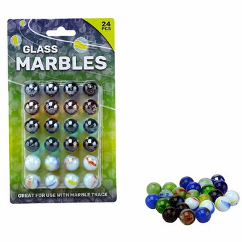 Klaaskuulid Kaardil - 24 Tk (16mm)