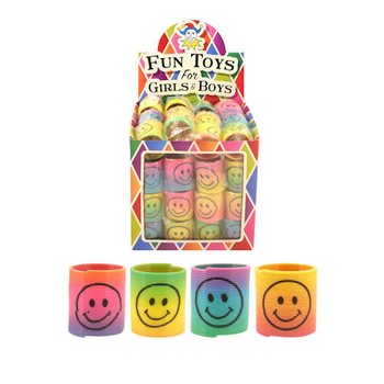 MINI SMILEY SPIRAALID Ø3.5 CM DISPLEIL (60 tk.)