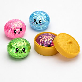 RAGE - S&auml;delevad pehmed pelmeenid SQUISHY V&Auml;IKSED (M&otilde;&otilde;dud 5.5 x 5.5 x 3 cm) - Viiruslik 2026 Fidget-m&auml;nguasi (24 tk)