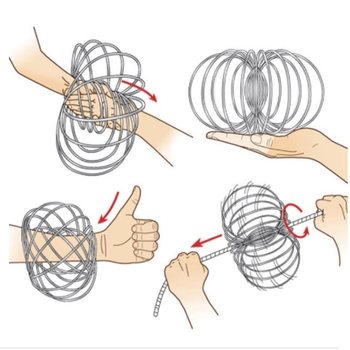 Magic Rings / Flow Rings - Kineetiline 3D V&otilde;lur&otilde;ngas - H&Otilde;BE | KARBIS (10 tk)