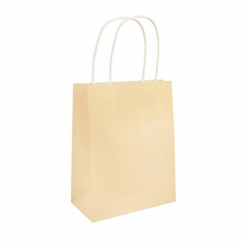 Sangadega paberkotid - 14x21x7 cm - Värv: Elevandiluu (24 tk)