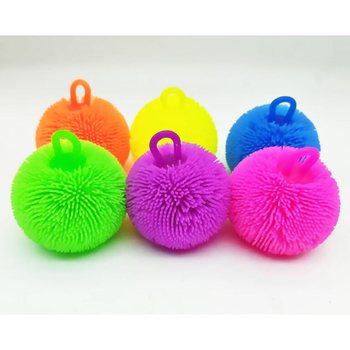 ERKSARE V&Auml;RVIDEGA PUFFER PALL - 8CM - EKSPONEERIMISKARBIS (12 tk)
