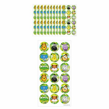 FUN STICKERS – DŽUNGEL, 18 KLEEPSU LEHEL (10 tk)