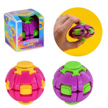 SPIN & POP FIDGET SPINNER PALL - SPIN SHIFT BALL - DISPLAY-KARBIS (24 TK)