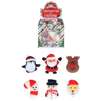 Jõuluteemalised squishy figuurid loosikasti (96 tk)