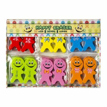 R&otilde;&otilde;msad Smiley kustukummid 2-osalised (36 komplekti)