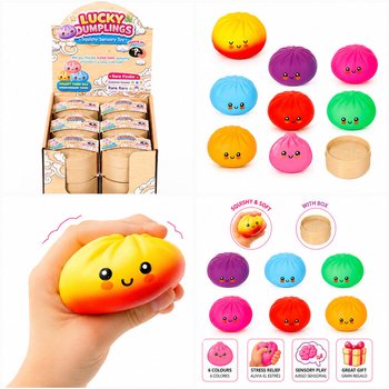 RAGE - LUCKY DUMPLINGS - Squishy Bun Dumplings SUUR M&otilde;&otilde;dud 8.5 x 8.5 x 4.8 cm - KARBIS (12 tk)