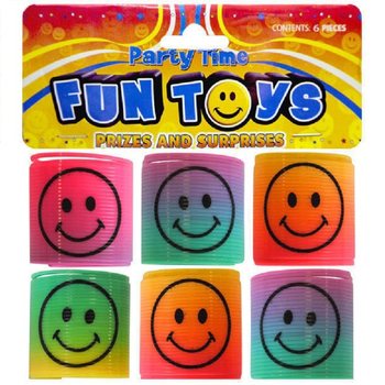 6 TK MINI SMILEY SPIRAALID Ø3.5 CM KOTIS (6 KOTTI)