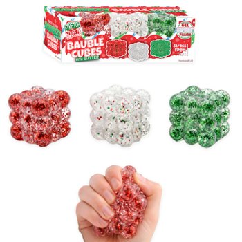 SQUEEZY GLITTER BAUBLE KUUPIKUD - S&Auml;RAGA - 3 KUUPIKU KOMPLEKT - SUGAR T&Auml;IDIS - DISPLAY (6 KM)