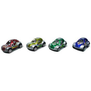 4 Tagasit&otilde;mmatavat M&auml;nguautot Karbis (4 tk komplekt)