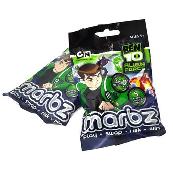 Ben 10 klaaskuulid kotis - 5 tk (15 komplekti)