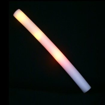 Ühevärviline LED-vahtplastist valguspulk - Peopulk - Oranž (24 tk)