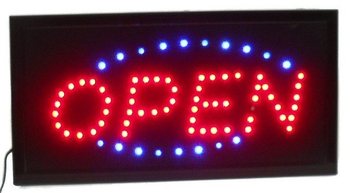 LED Valgusreklaam "OPEN" &ndash; 2 V&auml;rvi