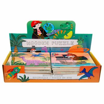 Poiste Puidust Puslede Segu Display-karbis (24 tk)