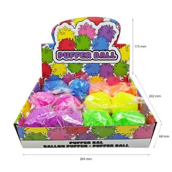 ERKSARE V&Auml;RVIDEGA PUFFER PALL - 8CM - EKSPONEERIMISKARBIS (12 tk)