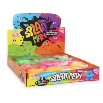 SQUEEZY SPLAT MAN - V&Auml;RVISEGU - DISPLEIL (24 tk)