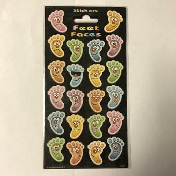 KLEEBISED: Vrolijke Voeten / Feet Faces, 20 x 10 cm (10 tk)