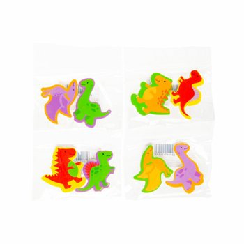 2-osaline DINO kustukummi komplekt displeis (36 tk)