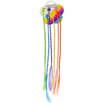 Vikerkaarevärvi juuksepatsid 6-osaline komplekt kaardil (24 tk)