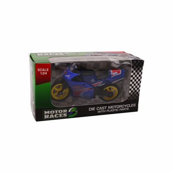 SUPER SPORT MOOTORRATAS DIE CAST, SKAALA 1:24 EKRAANIS (24 tk)