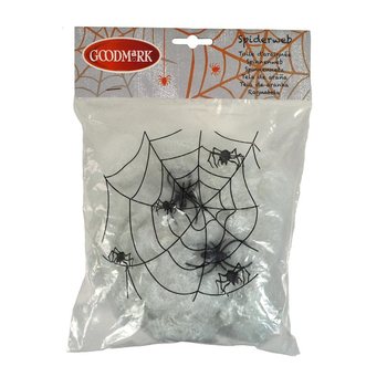 Halloweeni Dekoratiivne Ämblikuvõrk 2 Ämblikuga (4 tk)