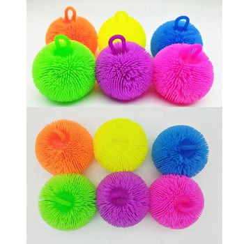 ERKSARE V&Auml;RVIDEGA PUFFER PALL - 8CM - EKSPONEERIMISKARBIS (12 tk)