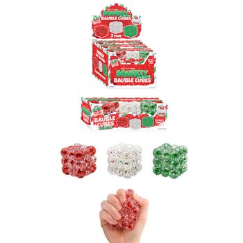 SQUEEZY GLITTER BAUBLE KUUPIKUD - S&Auml;RAGA - 3 KUUPIKU KOMPLEKT - SUGAR T&Auml;IDIS - DISPLAY (6 KM)