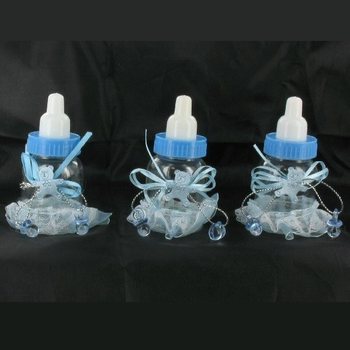 Sinised Dekoratiivsed Lutipudelid Narmastega (6 tk)