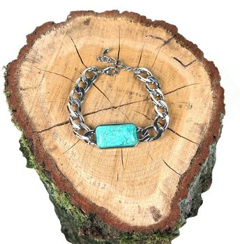 Ibiza Stiilis Kettkäevõru Hõbedane/Sinine (1 tk)