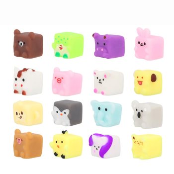Kastitooted Squishy Cube Animals loosirattasse displeil (96 tk)