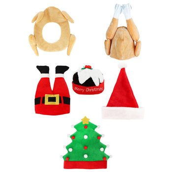 LUKSUSLIK LÕBUSATE JÕULUMÜTSIDE SEGU - XMAS CAPS (6 tk)