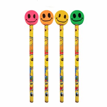 R&otilde;&otilde;msad Smiley pliiatsid kustukummiga (24 tk)