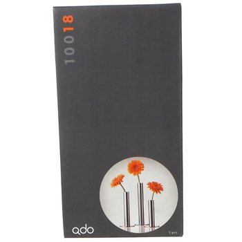 QDO - Roostevabast terasest vaasid 1 lillele, 3 tk komplekt (1 kmpl)