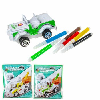 3D-puzle Pane kokku ja värvi oma auto (12 tk)