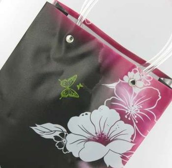 Kinkekott / Kandekott Must/Roosa/Valge Lill Medium (12 tk)