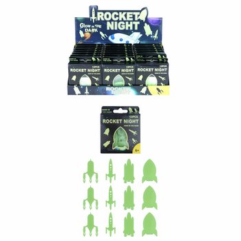 PIMEDAS HELENDAVAD RAKETID JA KOSMOS LAKKE KLEEBITAVAD DISPLEIL (24 tk)