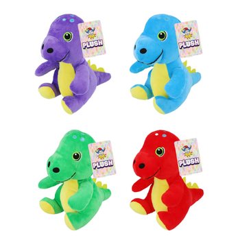 Plüüšist dinosaurus - 19 cm kõrge - erinevad värvid (12 tk)