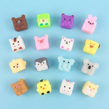 Kastitooted Squishy Cube Animals loosirattasse displeil (96 tk)