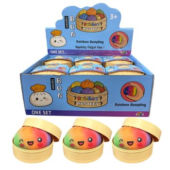 RAGE - RAINBOW Squishy Bun Dumplings SUUR (8.5 x 8.5 x 4.8 Cm) - Viral 2026 Fidget Toy (12 tk)