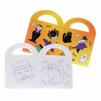 V&auml;ikesed Halloweeni v&auml;rvimisraamatud kleepsudega (48 tk)