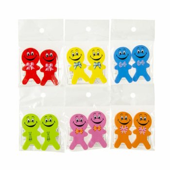 R&otilde;&otilde;msad Smiley kustukummid 2-osalised (36 komplekti)