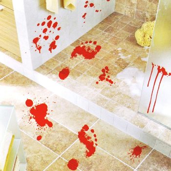 Halloweeni Seinakleepsud Verised J&auml;ljed (2 tk)