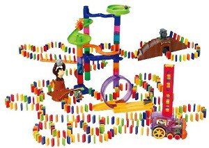 PLAYGO - Luksuslik Dominomängu Komplekt Rongiga - 500 Osa