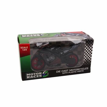 SUPER SPORT MOOTORRATAS DIE CAST, SKAALA 1:24 EKRAANIS (24 tk)