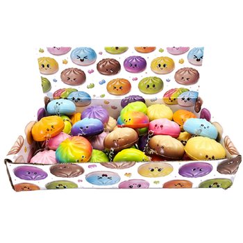 Hitttoode Squishy Dumplings v&otilde;tmehoidjad - V&auml;rvide miks - Esitluskarbis (24 tk)