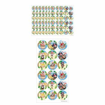 FUN STICKERS - PIRAADI KLEEPIKUD - 18 KLEEPIKUT LEHEL (10 tk)