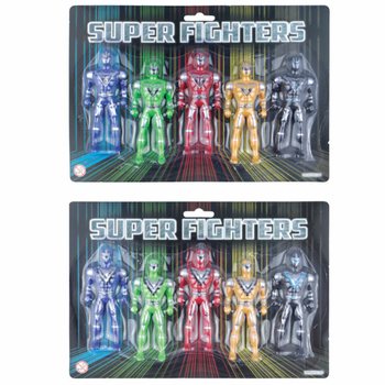 SUPER FIGHTERS - 5 Tegevusfiguuri Kaardil (6 tk)