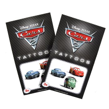 3-osaline laste tätoveeringute komplekt Disney Cars 2 (50 tk)